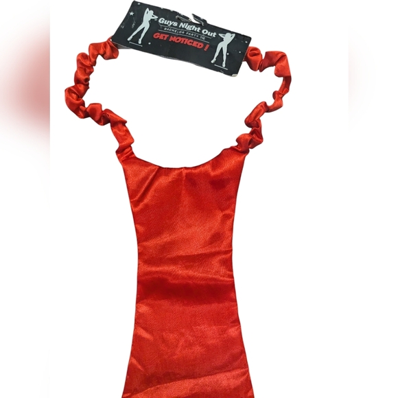 Bachelor Large-Giant Tie. Red Necktie - Picture 4 of 6